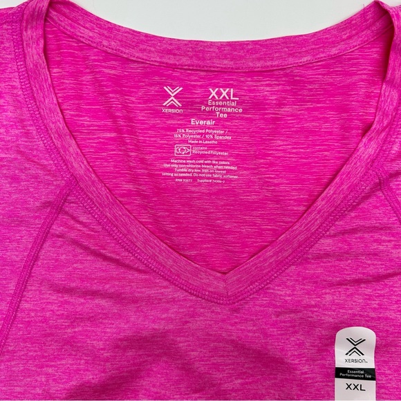 Xersion Women's Pink Active V Neck Short Sleeve T-Shirt Sizes S M L XL XXL - Picture 15 of 16